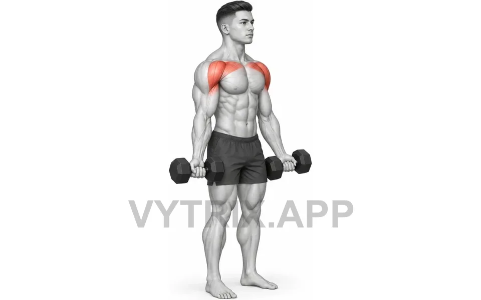 Uitvoering van Standing Low to High Fly (Dumbbell)