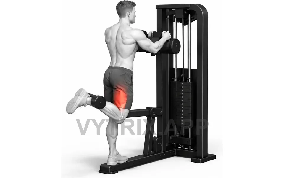 Uitvoering van Standing Leg Curl