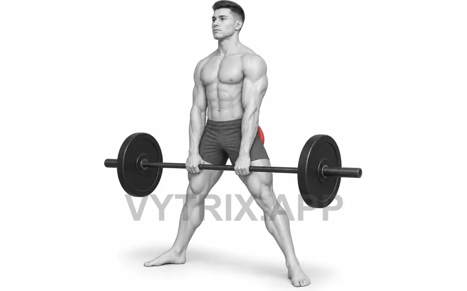 Uitvoering van Sumo Romanian Deadlift (Barbell)