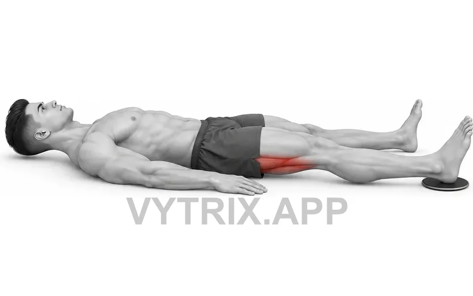 Uitvoering van Supine Single Leg Heel Slide (Bodyweight)