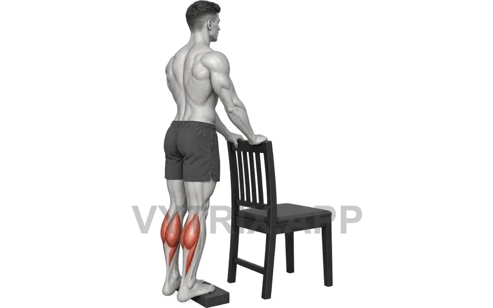 Uitvoering van Supported Calf Raise (Bodyweight)