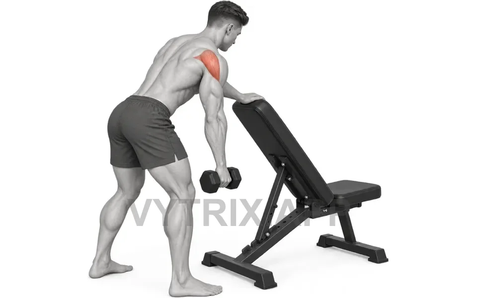 Uitvoering van Supported Single Arm Rear Delt Fly (Dumbbell)