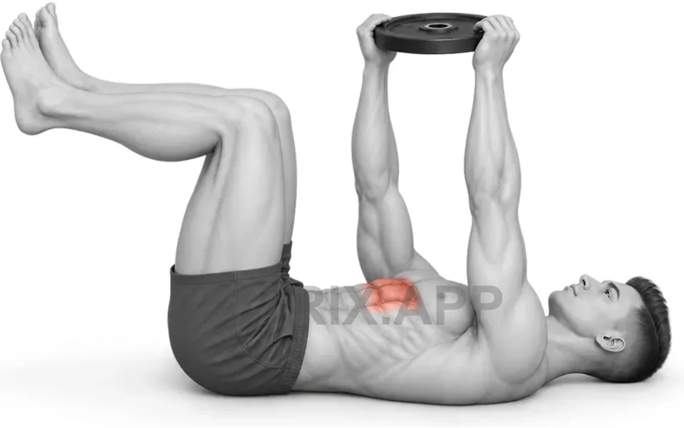 Uitvoering van Tabletop Crunch (Weight Plate)