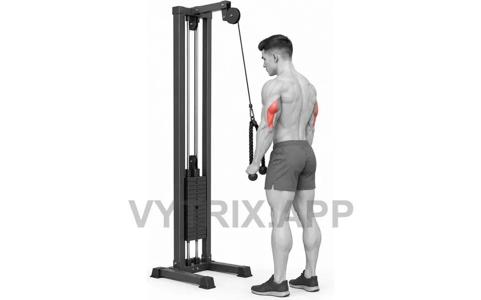 Uitvoering van Tricep Pushdown