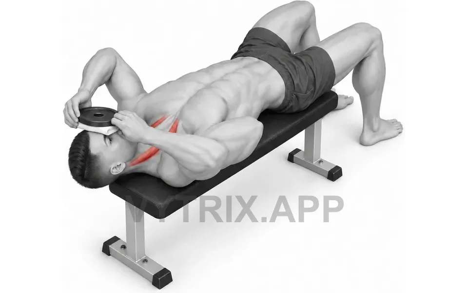 Uitvoering van Lying Neck Flexion (Weight Plate)