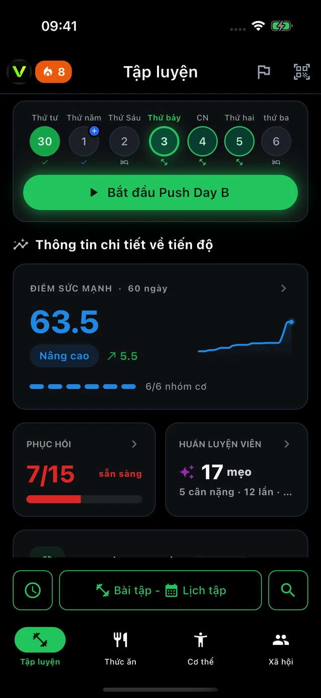 Tập luyện · Vytrix