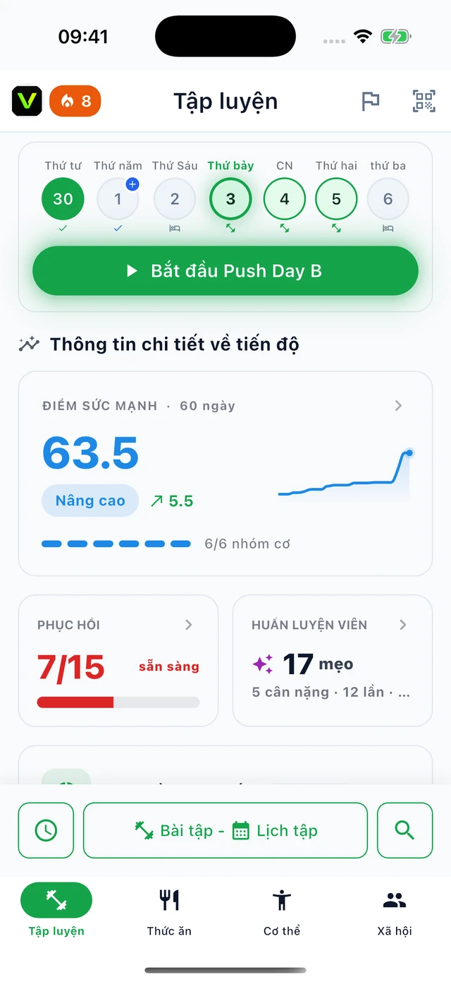 Tập luyện · Vytrix